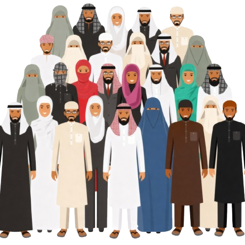 Muslim community gathering